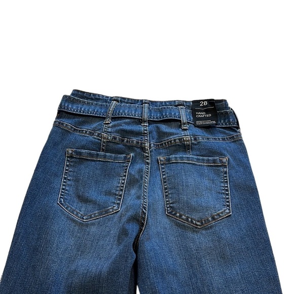 Sanctuary Denim Modern Straight Crop High Rise Belted Tie Waist Jeans - size 28 - Picture 4 of 15